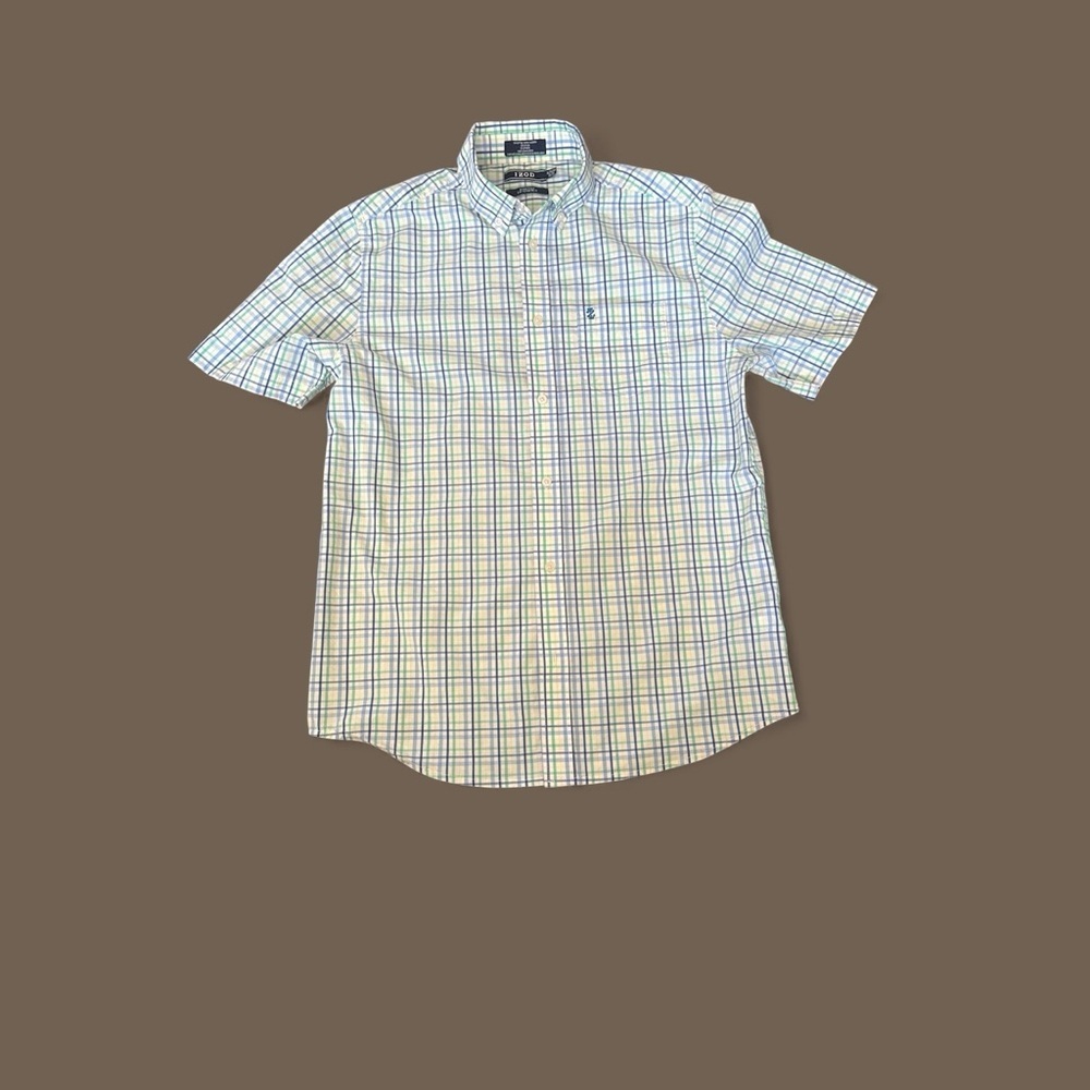 Izod Multicolor Plaid Short Sleeve Shirt